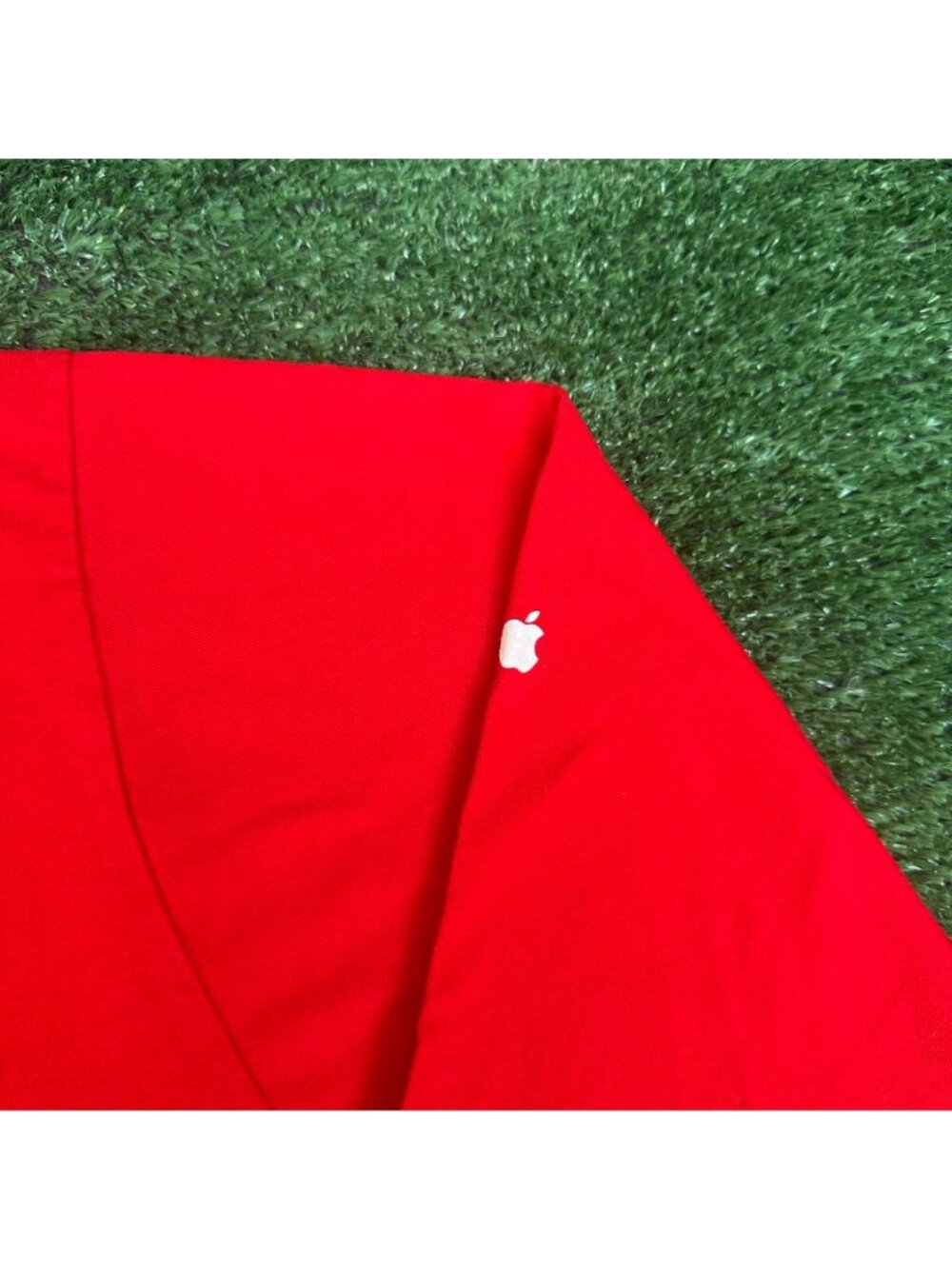 Vintage Y2K Apple One Wise Man T-Shirt Long Sleeve Red S Steve Jobs Mac Computer - Picture 3 of 6